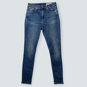 Rag & Bone Nina High-Rise Skinny Blue Exmoor Wash Jeans Size 27 Made in Turkey
